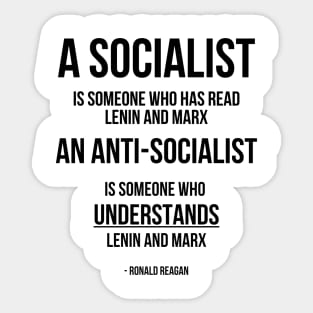 Reagan Anti-Socialism Quote Light Sticker